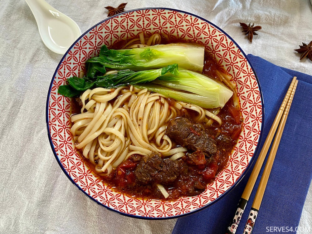 Instant Pot Red Braised Beef Noodle Soup (红烧牛肉面)