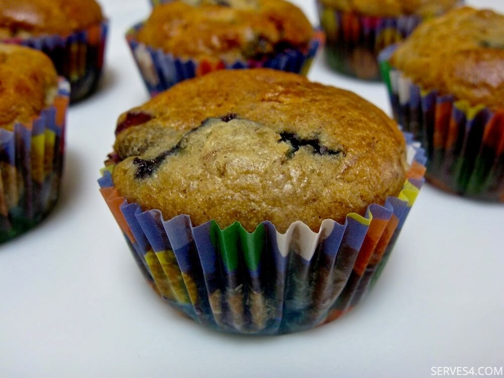 Home Made Cake: Sugar-Free Banana and Blueberry Mini Muffins