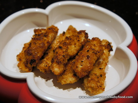 Baby Finger Foods: Chicken and Parmesan Fingers