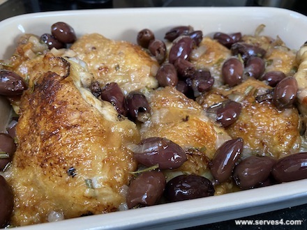 Chicken Dinner Recipes for Family Meals: Baked Chicken with Olives and Rosemary