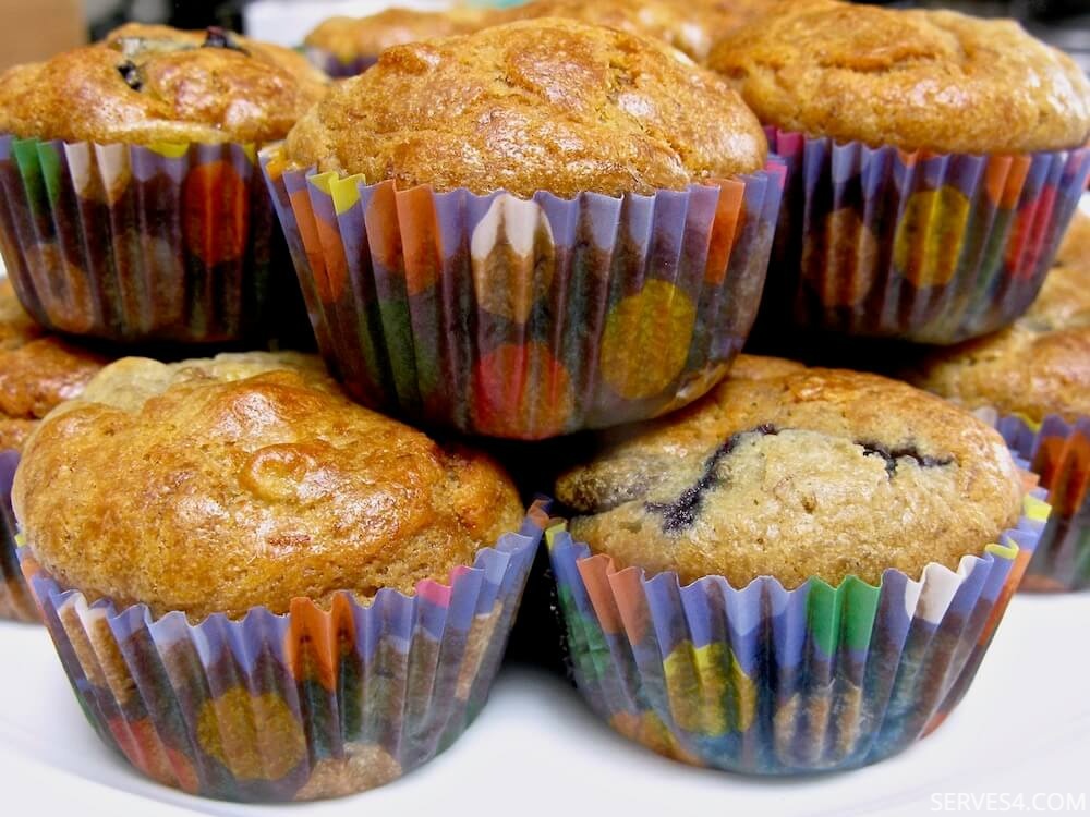 Home Made Cake: Sugar-Free Banana and Blueberry Mini Muffins