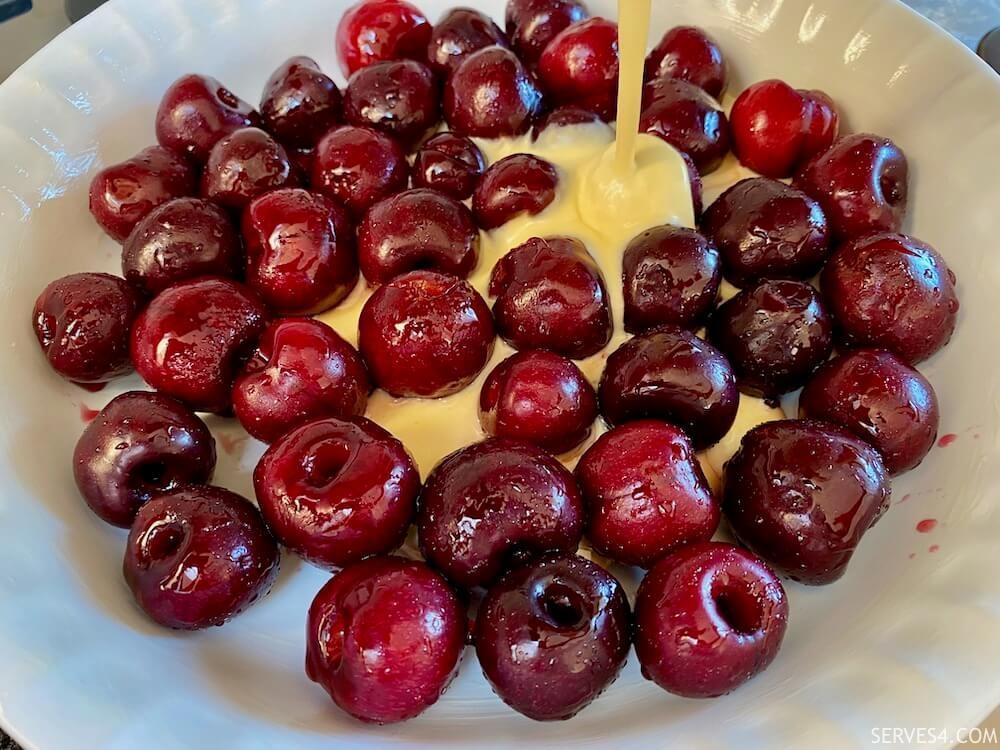 Making Cherry Clafoutis