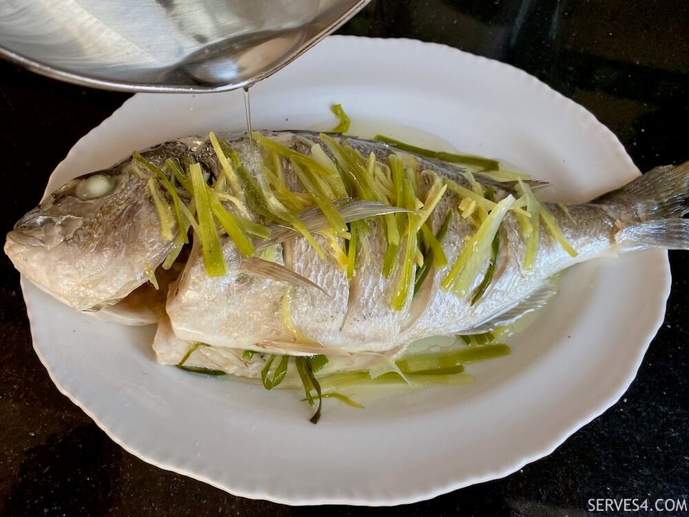 Making Chinese Steamed Fish