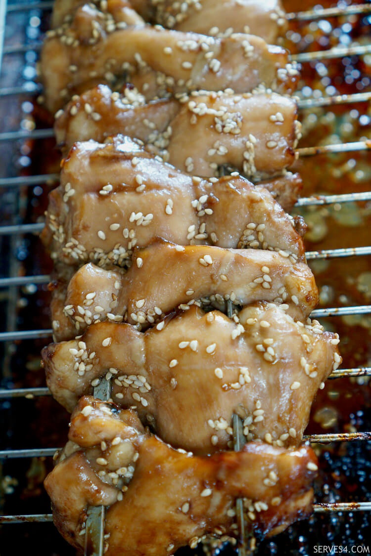 making grilled Korean chicken, spicy and non-spicy