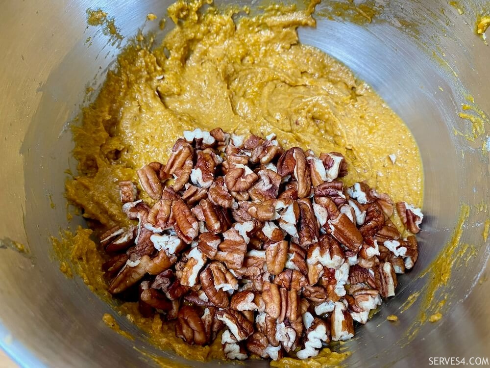 Making Pumpkin Pecan Bread 11