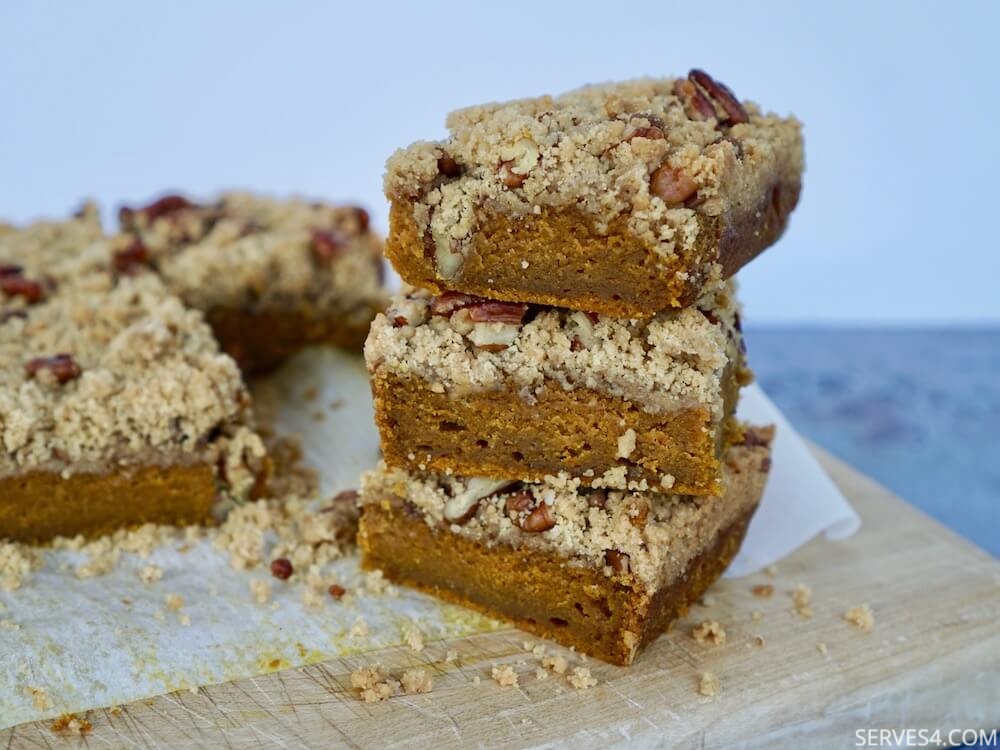 Pumpkin Squares with Pecan Streusel Topping