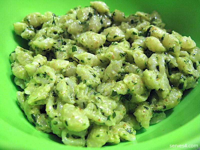 For an easy way to make a quick pasta meal, keep a stash of pesto handy.
