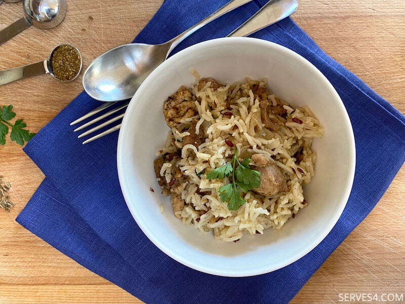 This recipe for harissa chicken and rice is super easy and a real crowd pleaser, perfect for weeknight dinners.