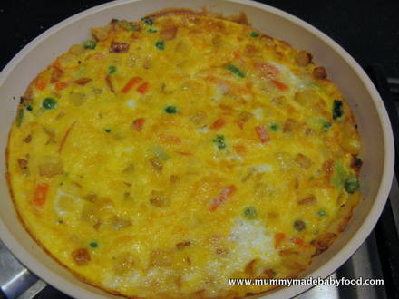 Vegetarian Baby Recipes: Easy Mixed Vegetable Frittata