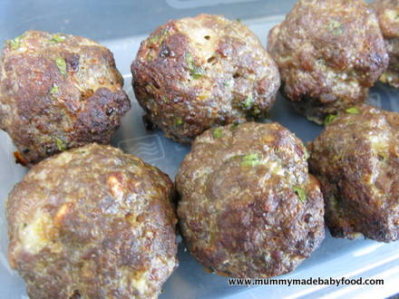 Meatballs are ideal for baby finger foods, as you can shape them to just the right size for your little one to grab.