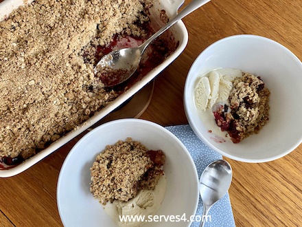 Cranberry and Apple Crumble