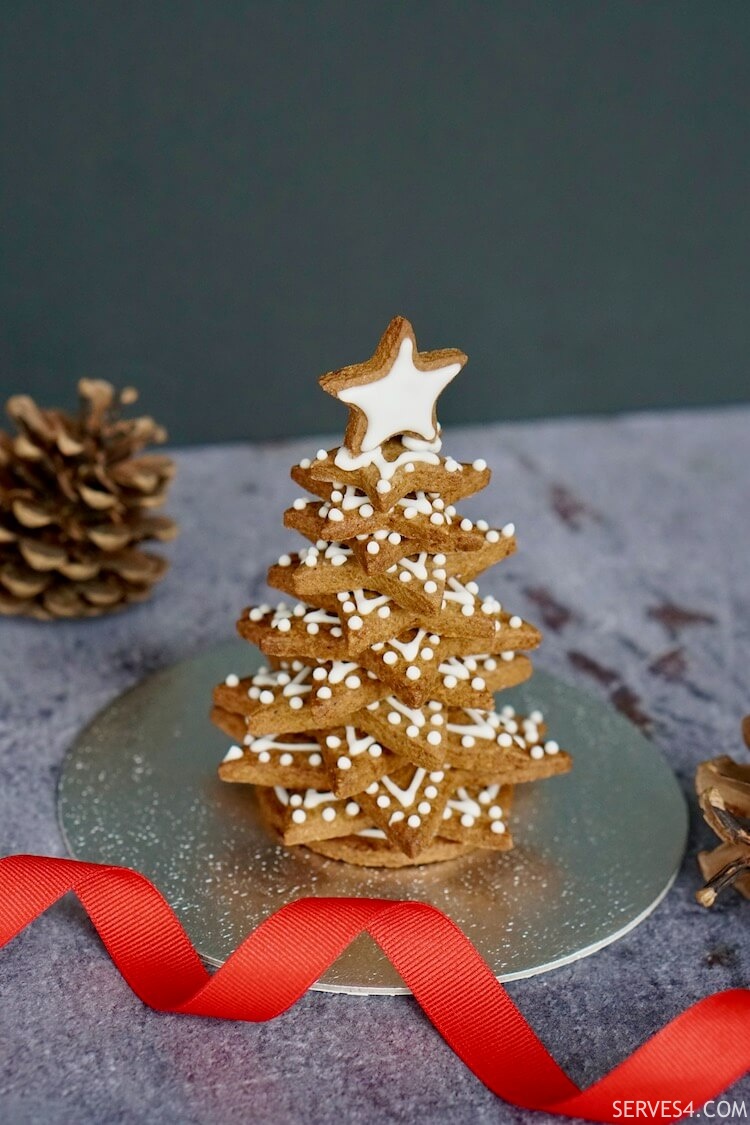 This gingerbread Christmas tree is a fun festive activity to do with the children (or by yourself) - if you can keep from eating all the gingerbread!