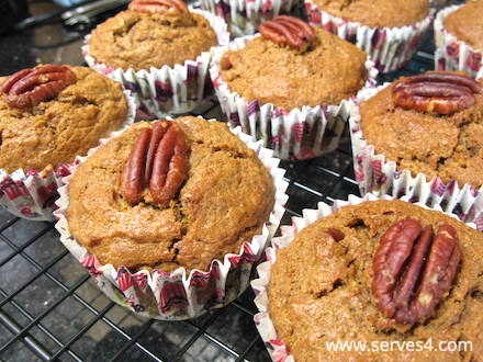 Pumpkin Pecan Spelt Muffins