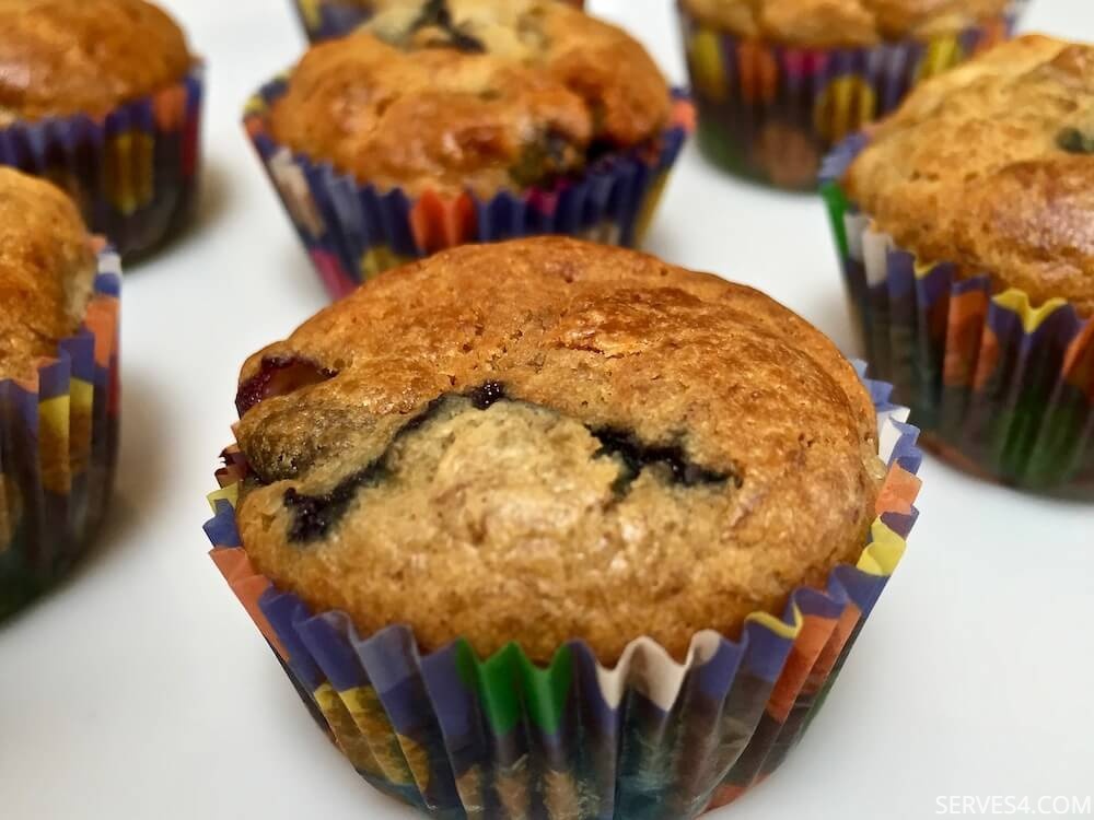 Home Made Cake: Sugar-Free Banana and Blueberry Mini Muffins