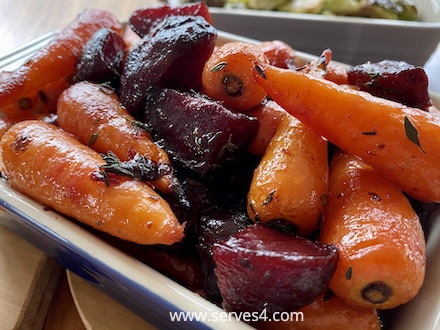 Best Family Vegetarian Recipes: Honey Roasted Carrots and Beetroot