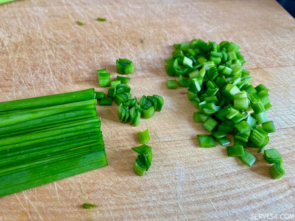 Making Pork and Chive Dumpling Filling