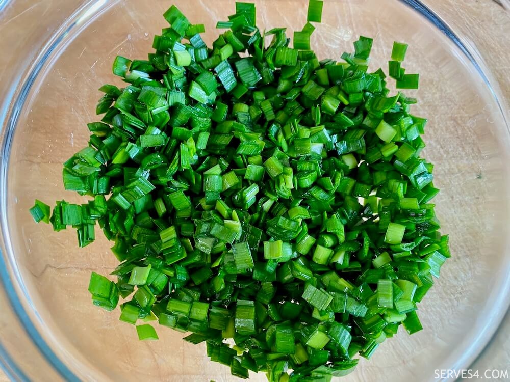 Making Pork and Chive Dumpling Filling