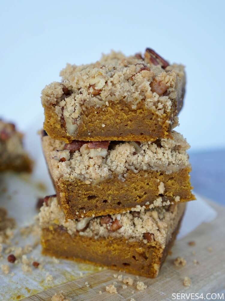 Pumpkin Squares with Pecan Streusel Topping