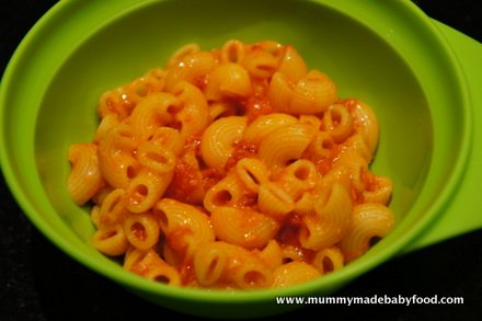 Quick Pasta Recipe for Baby: Cheesy Pasta Arrabbiata