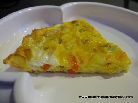 Vegetarian Baby Recipes: Easy Mixed Vegetable Frittata